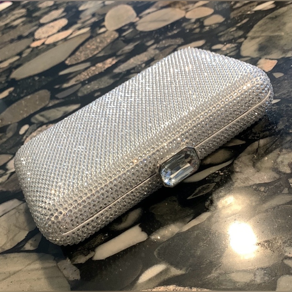 Silver Crystal Evening Clutch